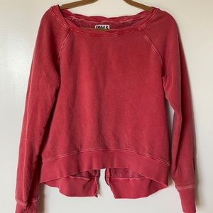 Pam and Gela distressed Red Sweatshirt
